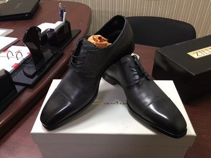 Летние туфли мужские Santoni - оригинальные