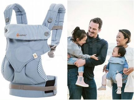 Эргорюкзак-переноска ErgoBaby 360 голубой, новый