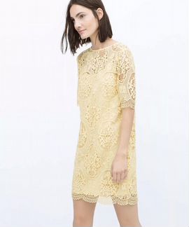 Платье Zara, кружево, S