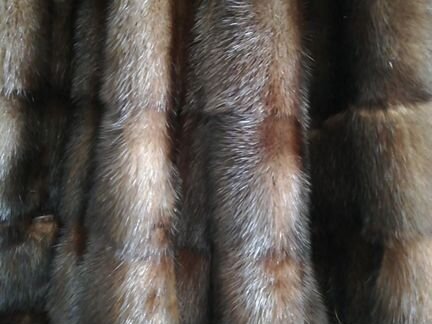 Куртка норковая, поперечка, манжеты и воротник - п