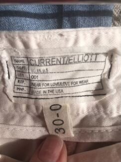 Брюки белые current /elliott, USA