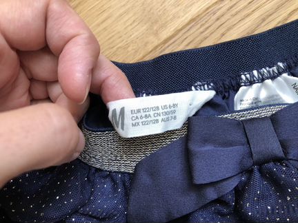 Юбка hm zara синяя новая