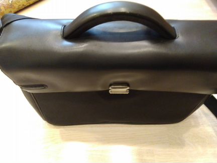 Портфель Piquadro, б/у, черная кожа