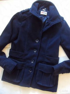 Пальто бушлат темно синее теплое 42р