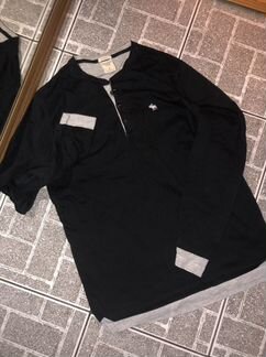 Лонгслив Abercrombie&Fitch черно-серый мужской S-M