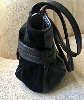 Чёрная кожаная сумка Palio