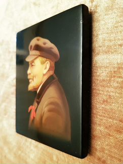 Лаковое панно Федоскино Ленин