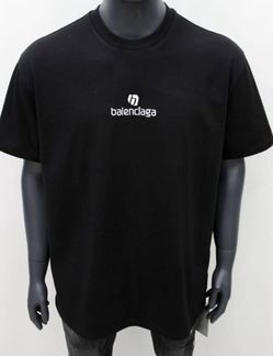 Футболка Balenciaga 2021 sponsor бел/черн/красн