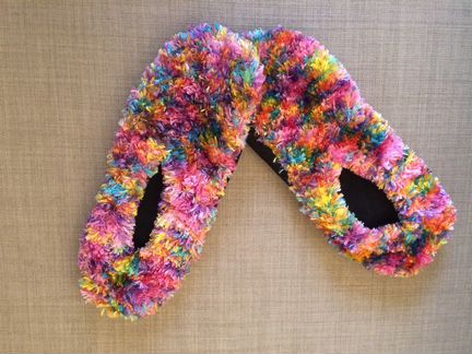 Тапочки домашние, мягкие пестрые