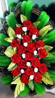 Венки ритуальные траурные искуственные цветы кругл