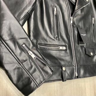 Кожаная куртка косуха Saint Laurent