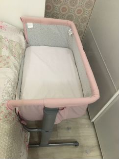 Кроватка детская Chicco Next2Me 0м+, светло-розовы