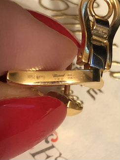 Золотые серьги Chopard