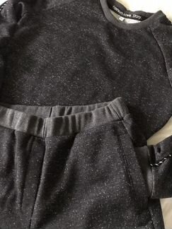 Костюм спорт чёрный с люрексом fashion love story