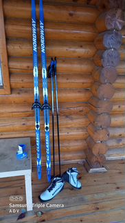 Лыжи nordway, взрослые, 185, комплект