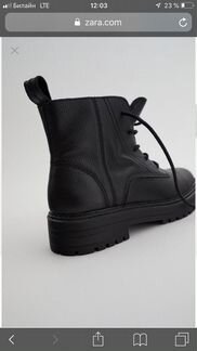 Ботинки кожаные zara, 42 р-р