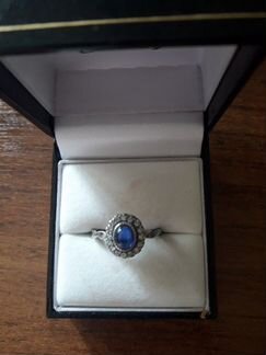 Серебряное кольцо с сапфиром