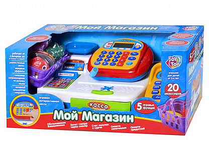Моя касса. Касса 7019 мой магазин. Касса "мой магазин" с набором 40*17*17см в коробке Joy Toy. 1955119/РК касса игрушка. Касса Joy Toy (7019).