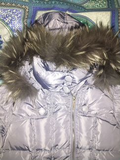 46 Зимняя куртка пуховик голубая Lawine