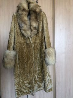 Шуба овчина Luxury с Лисой