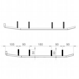 Конёк лыжи (к-т 2 шт) Yamaha VK540 VK10 Venture