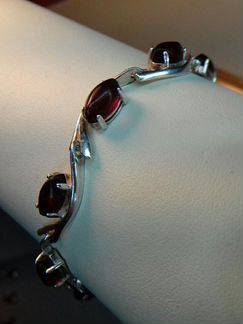 Серебро 925 пробы,Браслет с Балтийским Янтарём