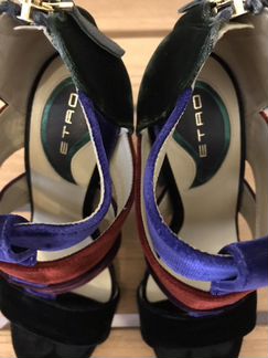 Босоножки Etro бархатные 36 (Оригинал)