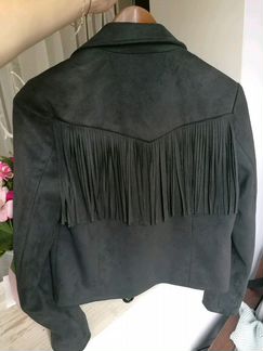 Куртка-косуха в стиле бохо замша