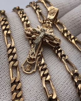 Золотая цепь с крестом