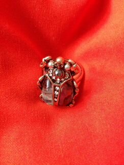 Кольцо скарабей