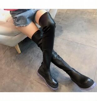 Ботфорты Bottega Veneta черные