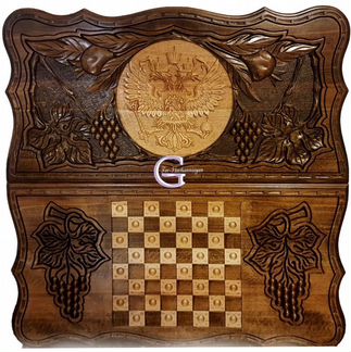 Нарды резные ручной работы “Великая Россия 2”