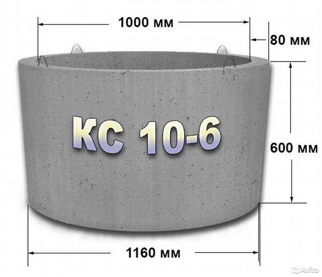 Кольцо колодца КС 10-6