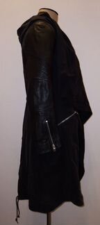 Парка с кожаными рукавами allsaints р.М оригинал