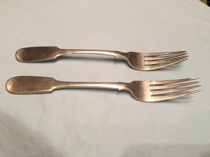 Антиквариат вилки серебро 84 пробы 1864 г