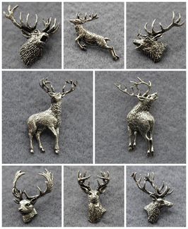 Значок Олень Брошь охотнику Брошь Олень