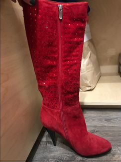 Фирменные зимние сапоги calete кожа/замша