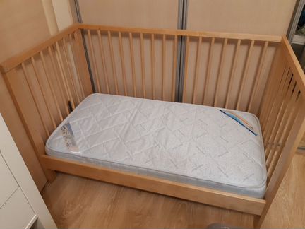 Детская кроватка икея 120х60 С матрасом