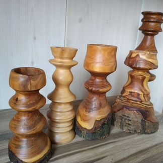 Подсвечники из дерева (в наличии)